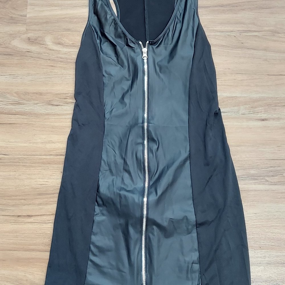 Black Zip Mini Dress